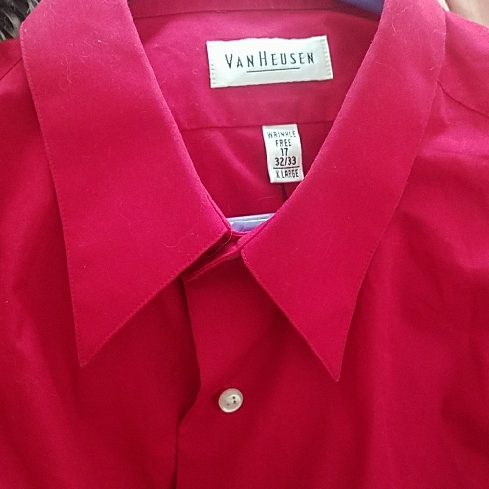 Red dress shirt